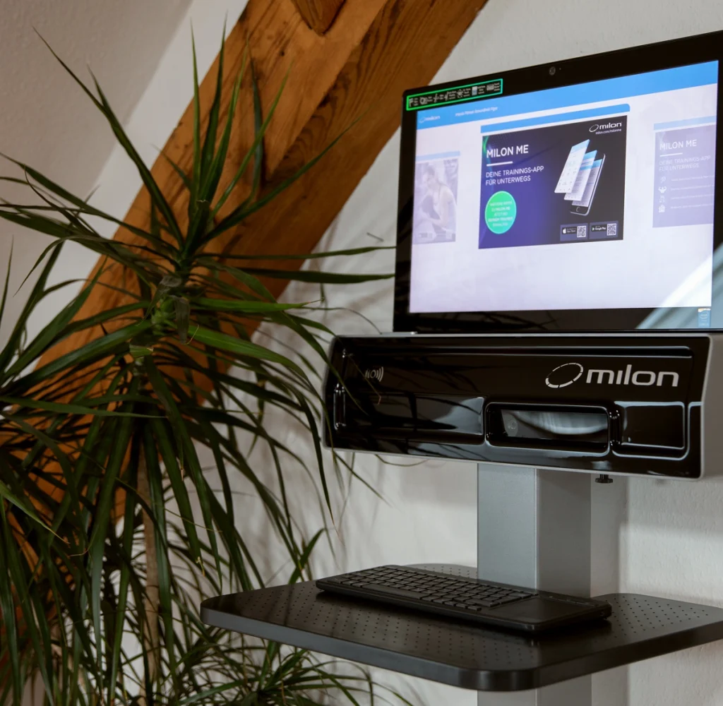 Milonizer Gesundheitsstudio Impuls Lauda Milonizer Monitor mit Trainingsdaten